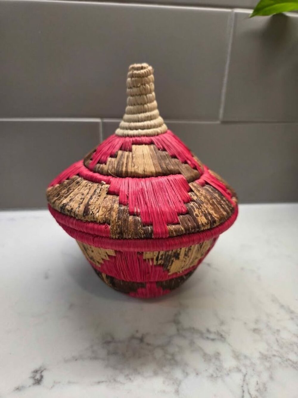 Handwoven decorative basket